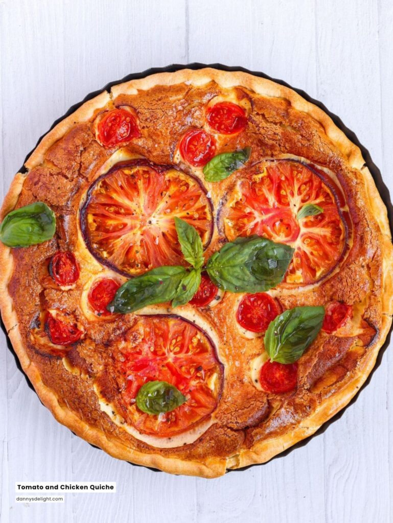 Tomato and Chicken Quiche