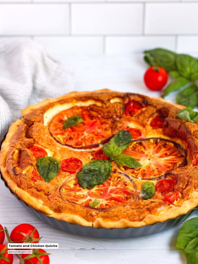 Tomato and Chicken Quiche