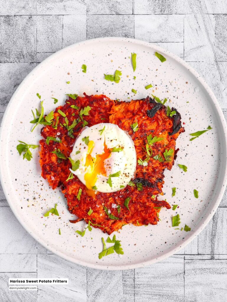 Harissa Sweet Potato Fritters