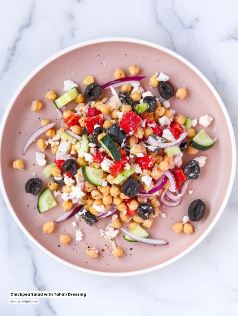 Chickpea Salad with Tahini Dressing
