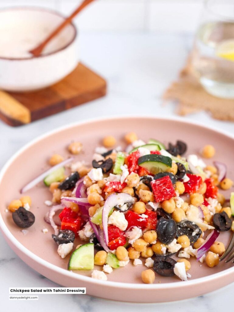 Chickpea Salad with Tahini Dressing