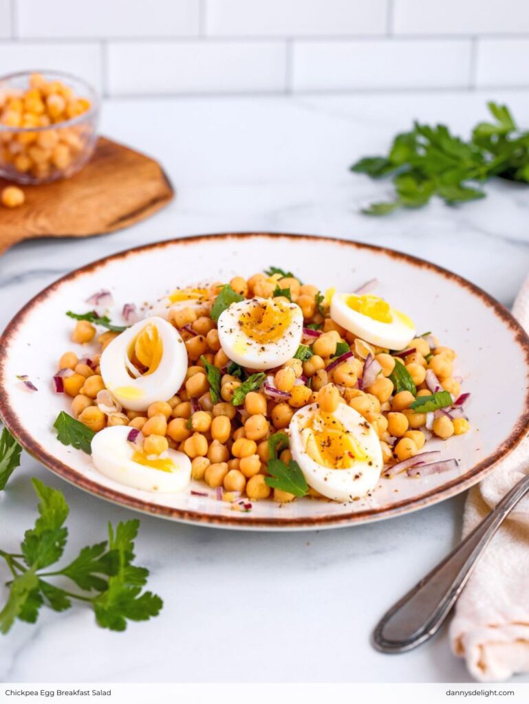 Chickpea Egg Breakfast Salad