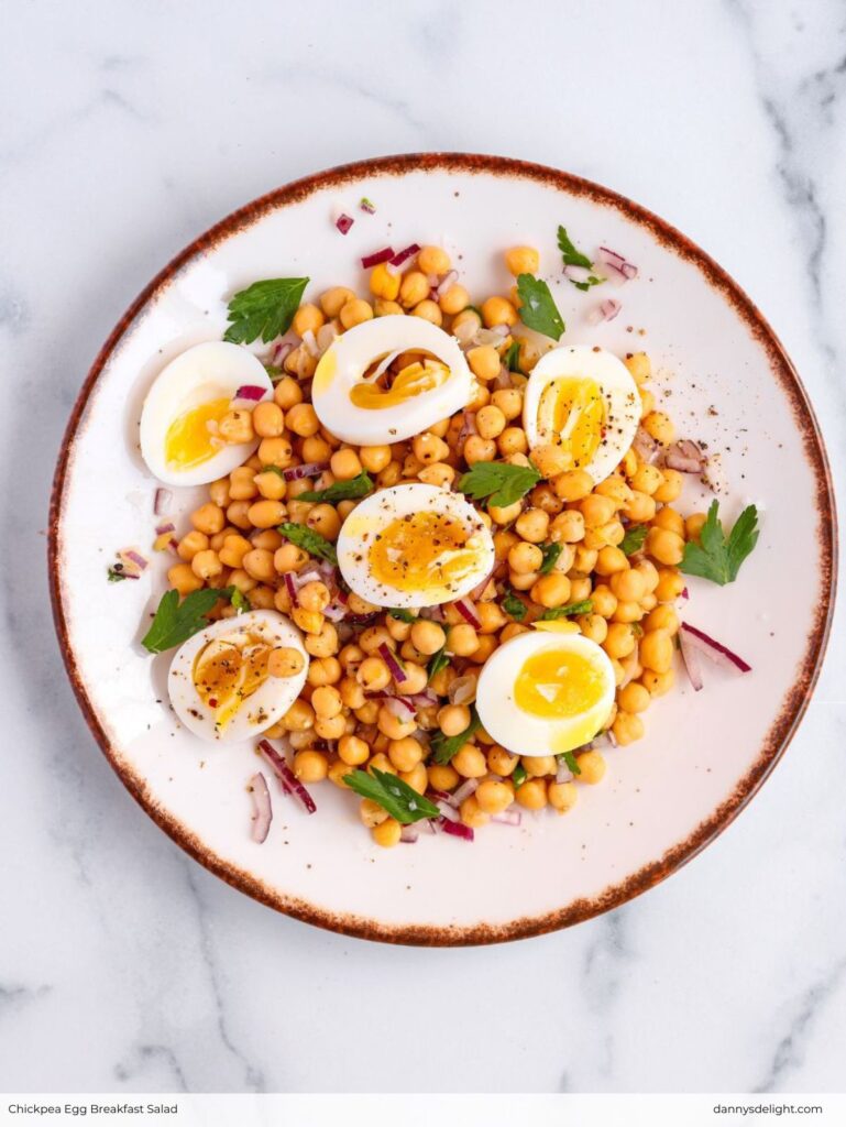 Chickpea Egg Breakfast Salad