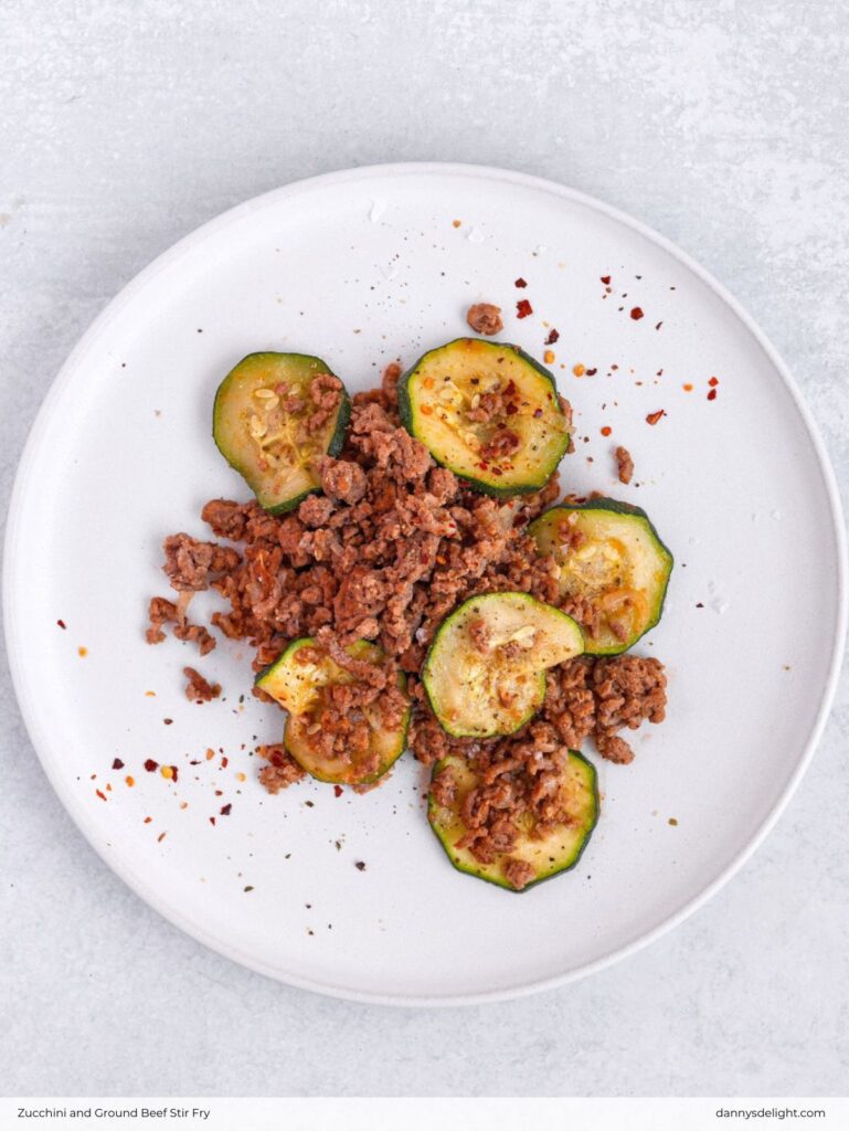 Zucchini and Ground Beef Stir Fry