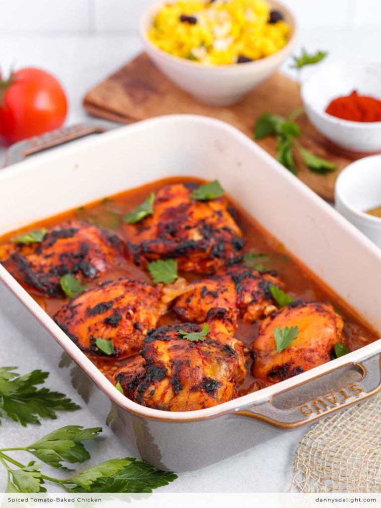 Spiced Tomato-Baked Chicken