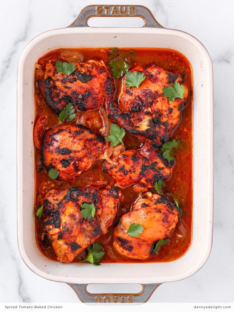 Spiced Tomato-Baked Chicken