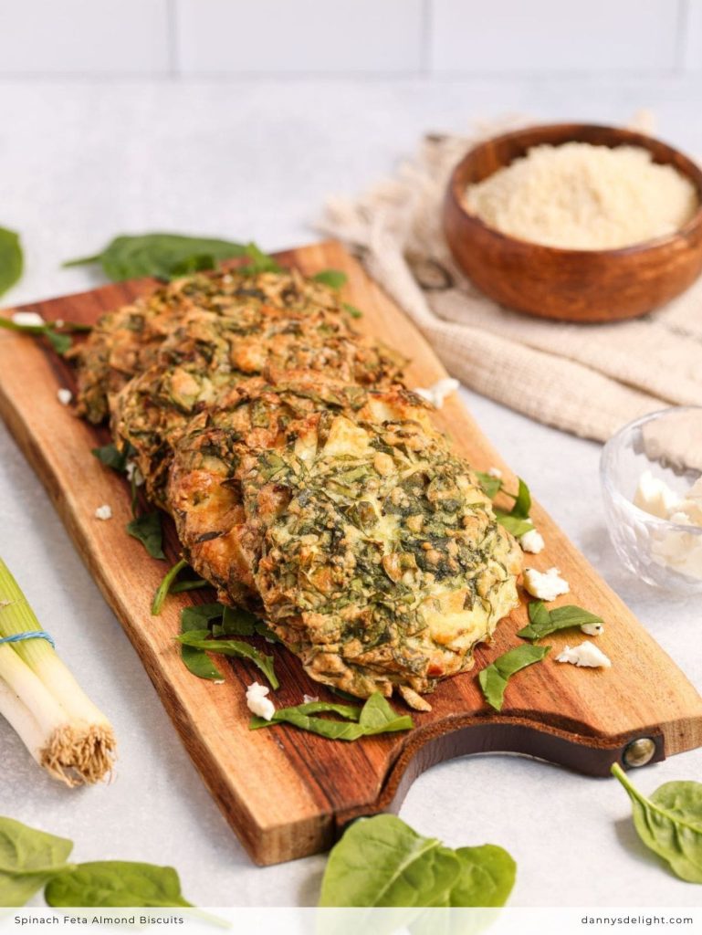 Spinach Feta Almond Biscuits