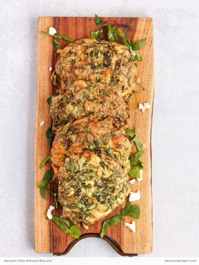 Spinach Feta Almond Biscuits