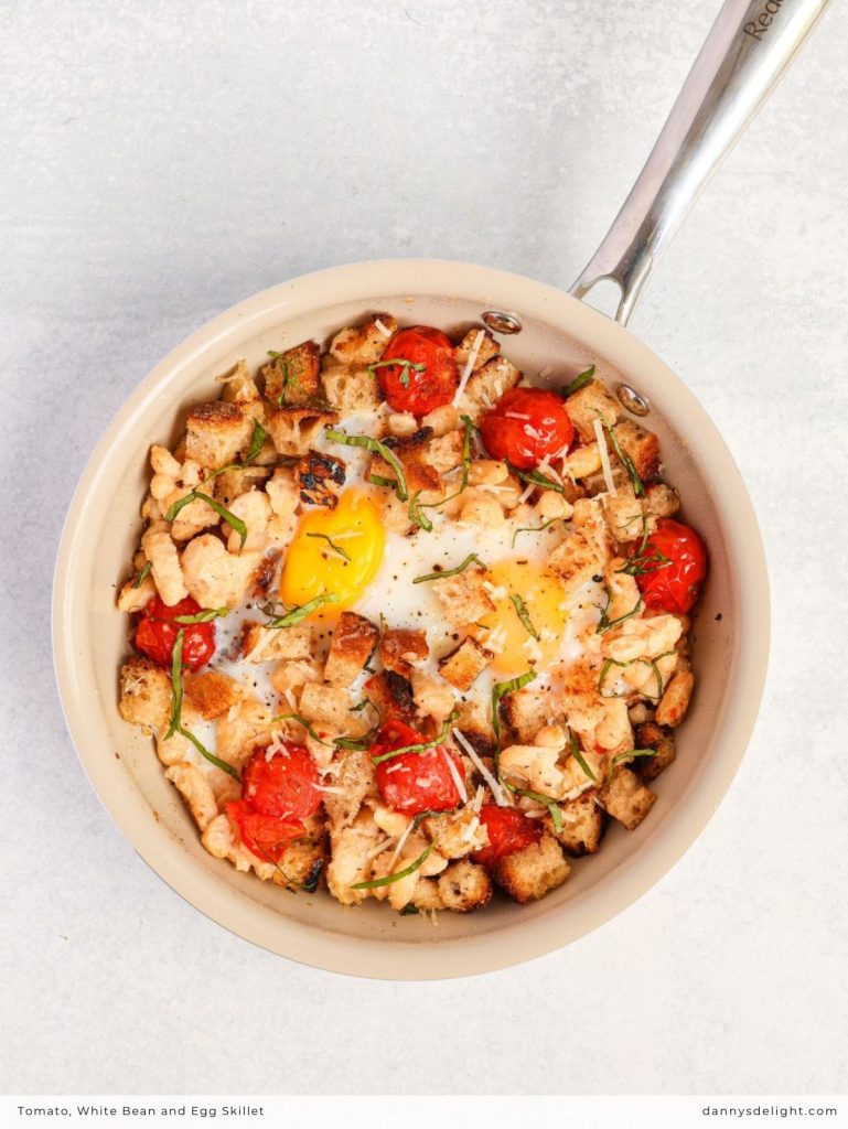 Tomato, White Bean and Egg Skillet