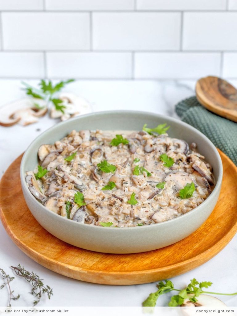 One Pot Thyme Mushroom Skillet