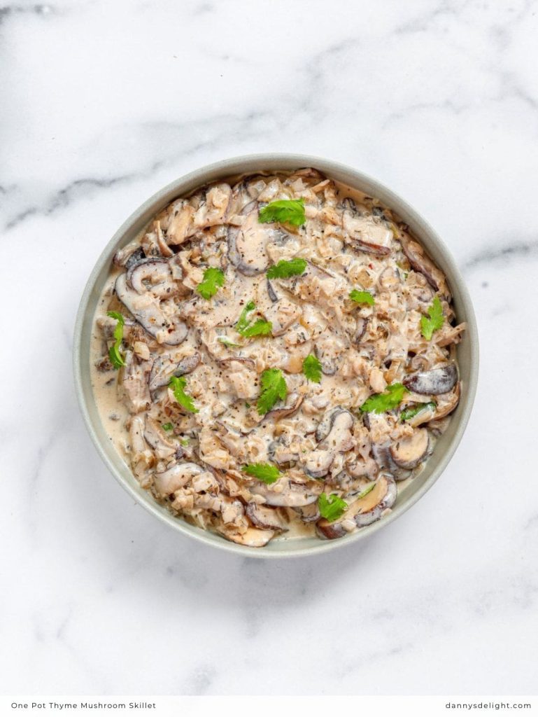 One Pot Thyme Mushroom Skillet