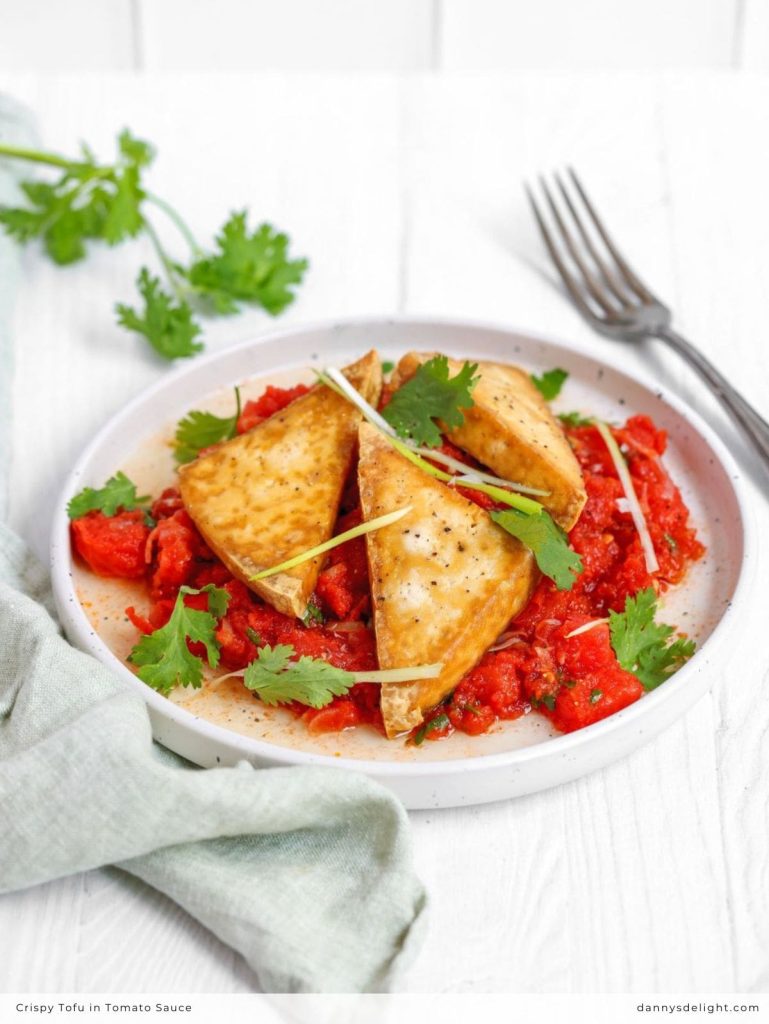 Crispy Tofu in Tomato Sauc