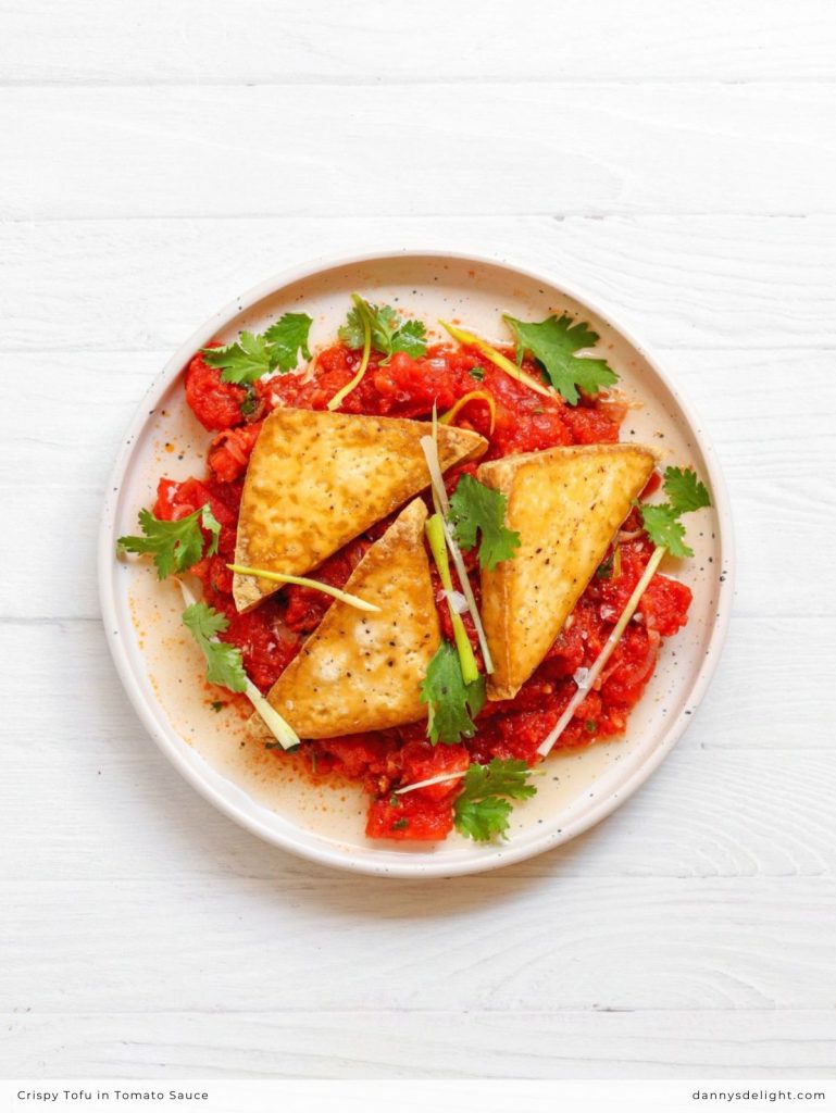 Crispy Tofu in Tomato Sauc