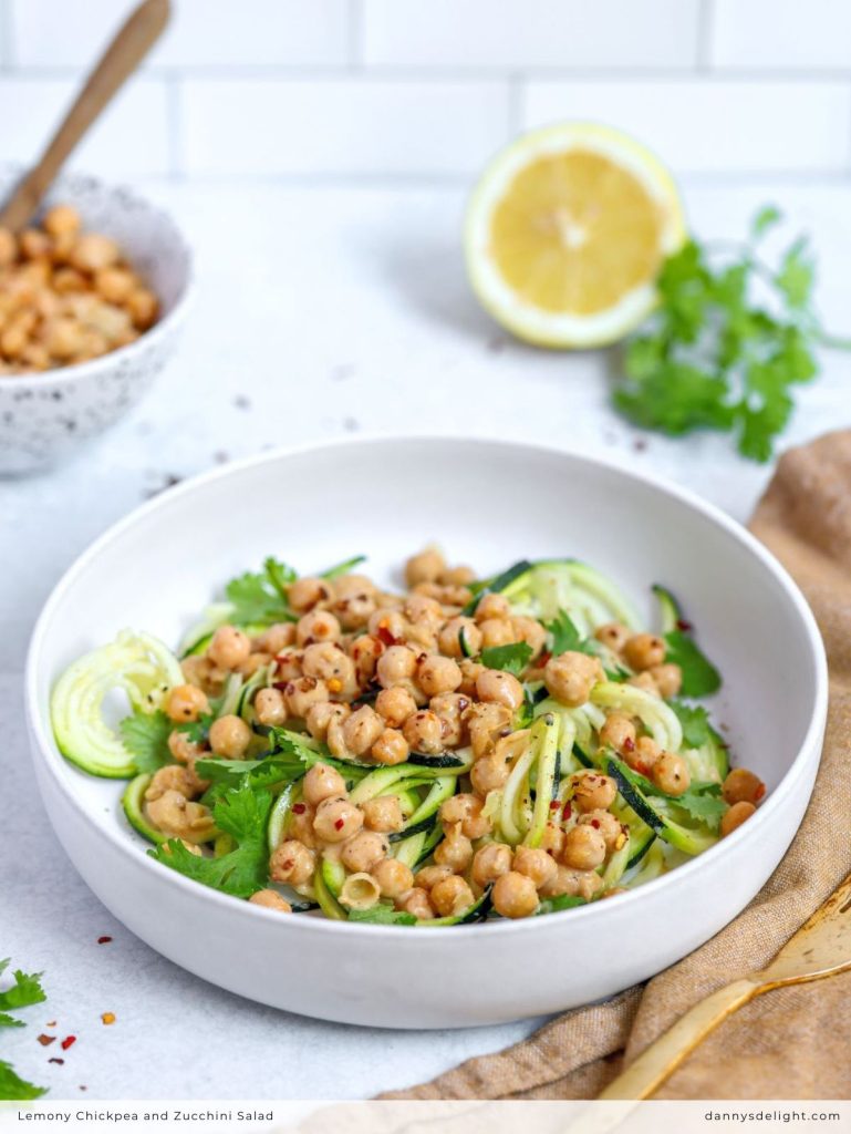 Lemony Chickpea and Zucchini Salad