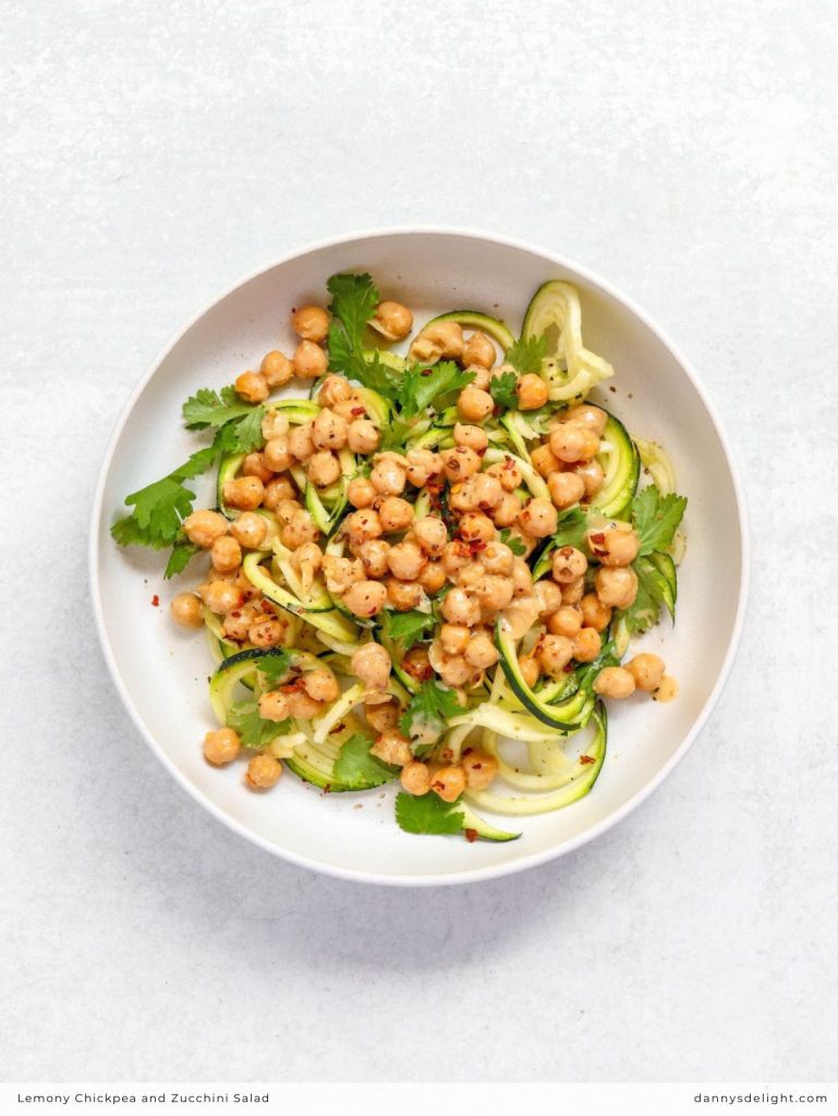 Lemony Chickpea and Zucchini Salad