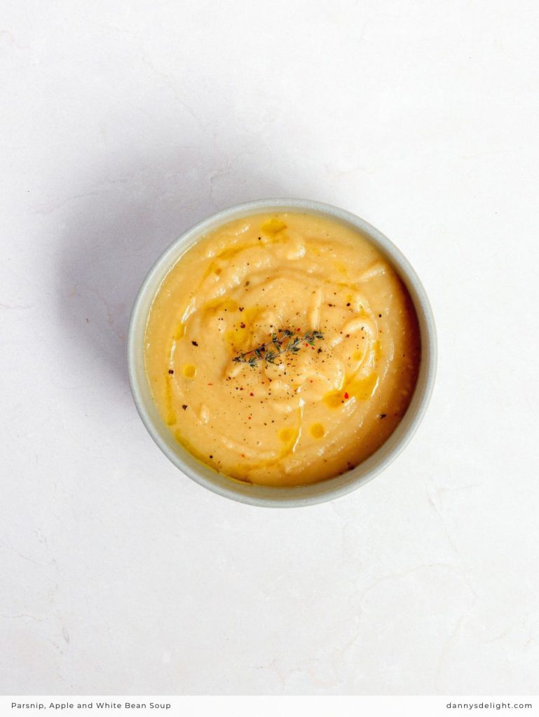 Parsnip, Apple and White Bean Soup