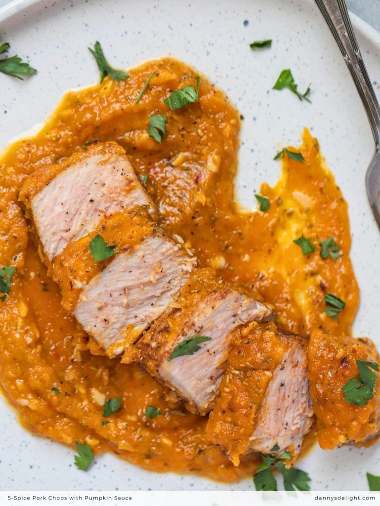 5-Spice Pork Chops with Pumpkin Sauce