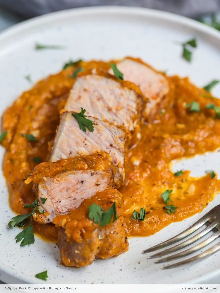 5-Spice Pork Chops with Pumpkin Sauce