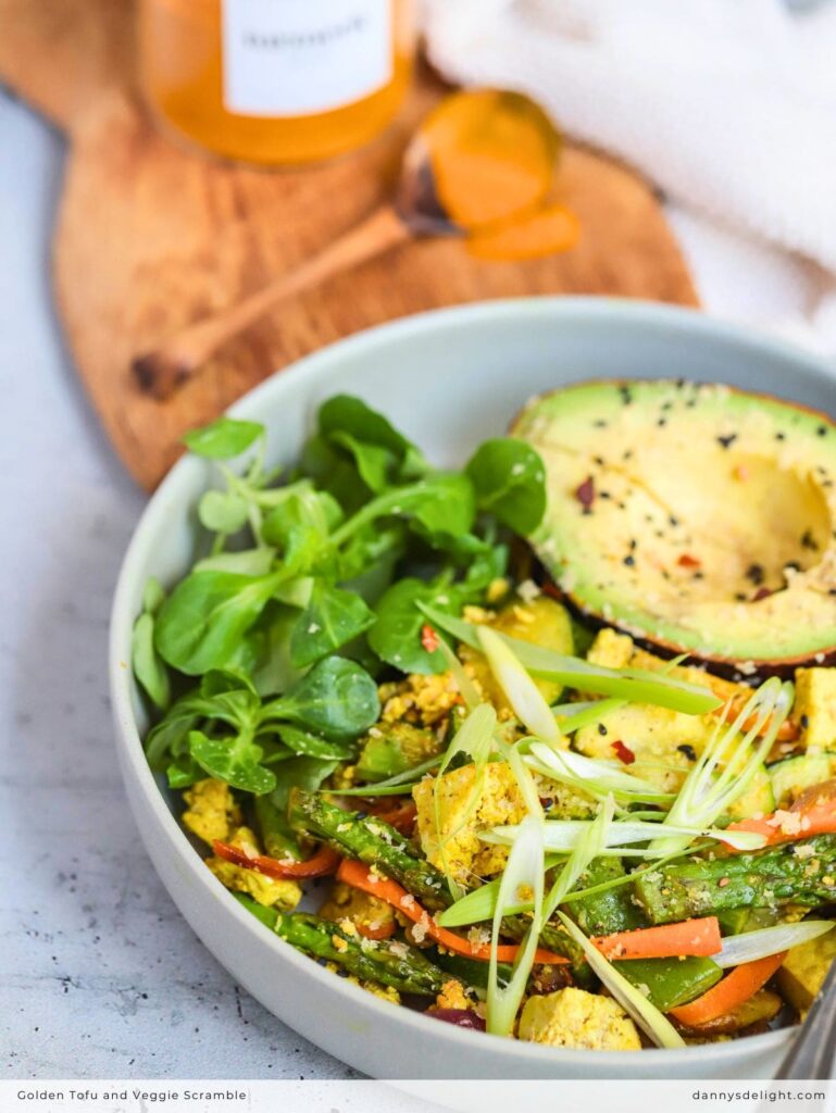 Golden Tofu and Veggie Scramble
