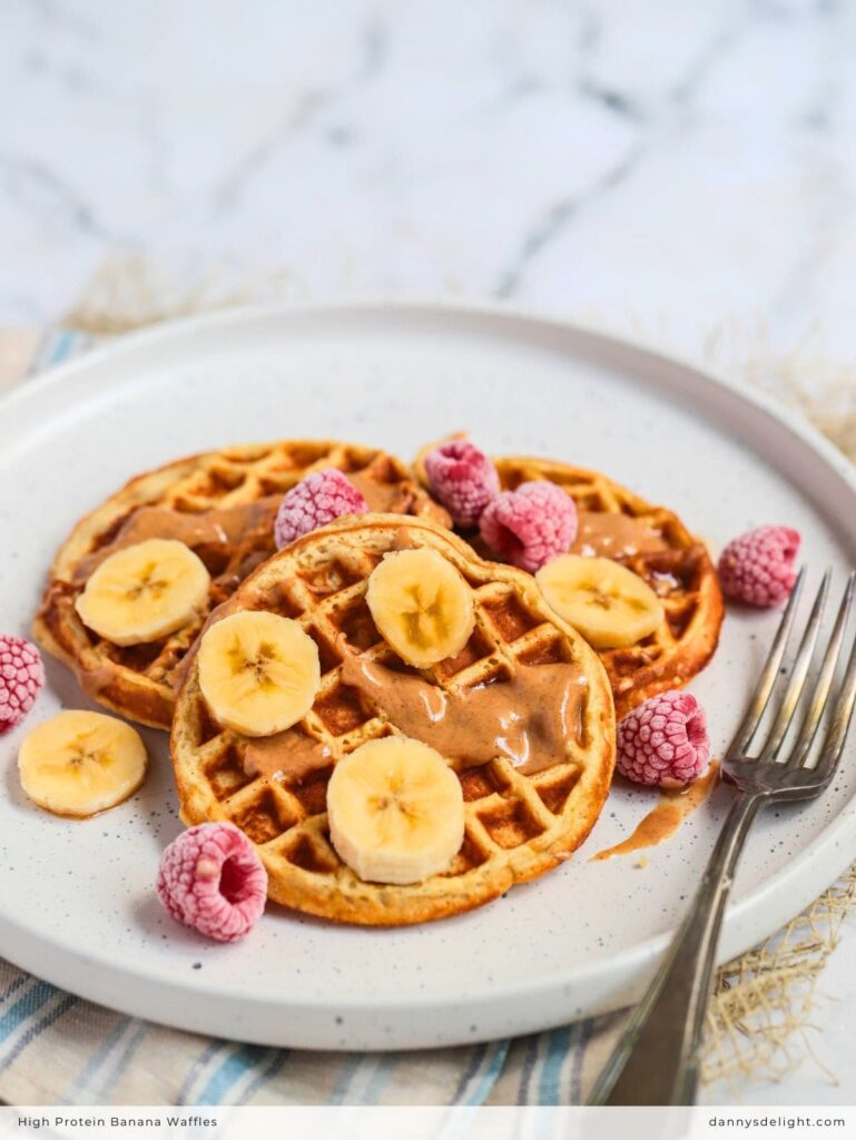 High Protein Banana Waffles