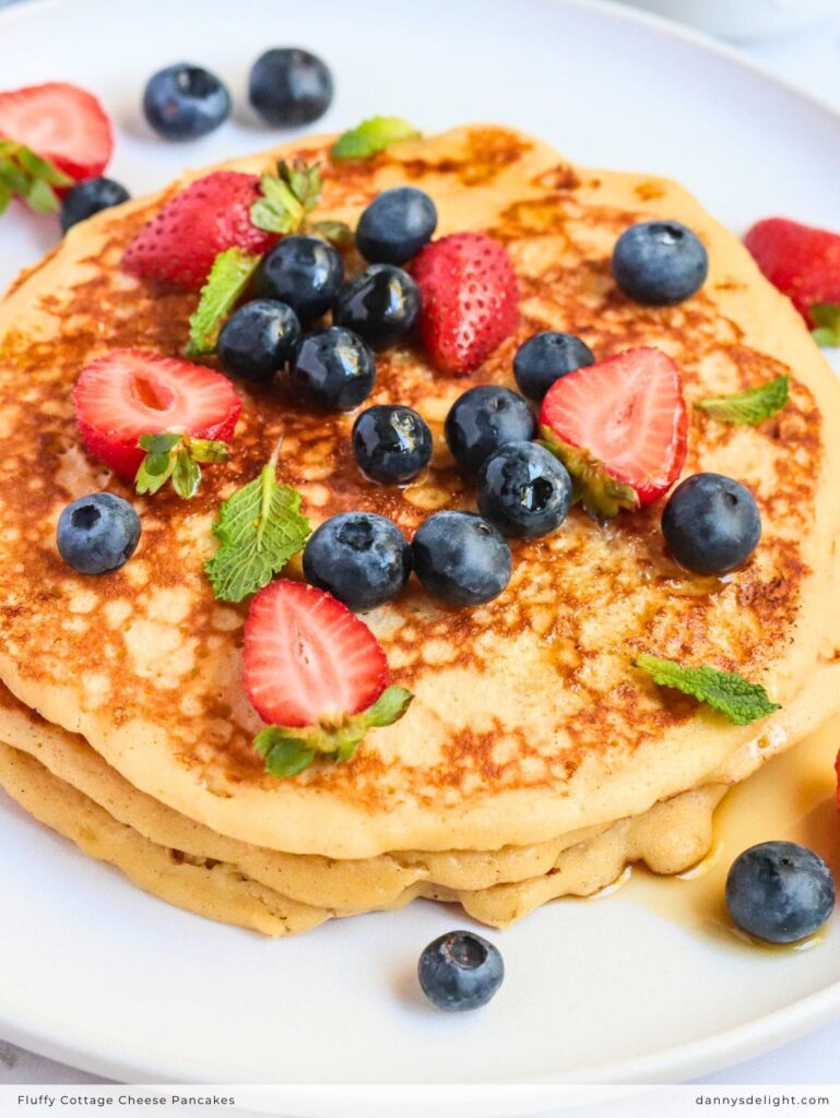 Fluffy Cottage Cheese Pancakes
