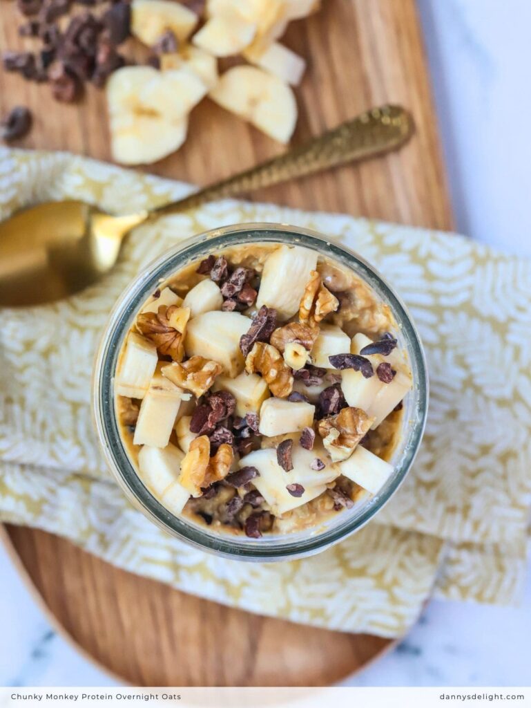 Chunky Monkey Protein Overnight Oats