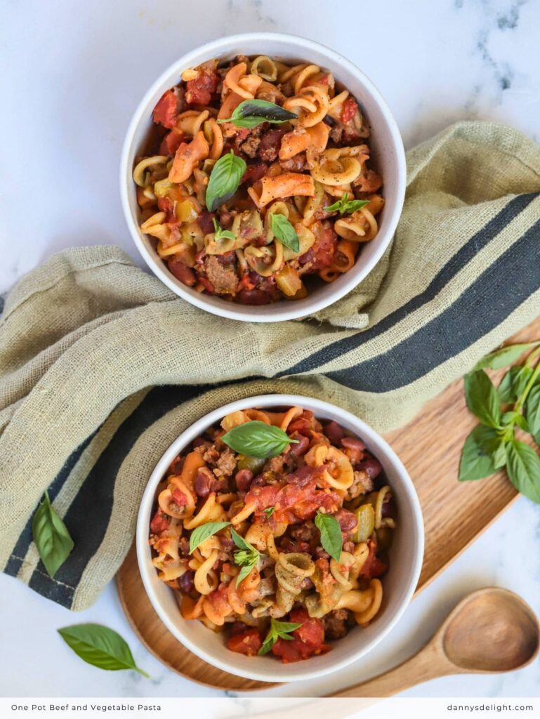 One Pot Beef and Vegetable Pasta