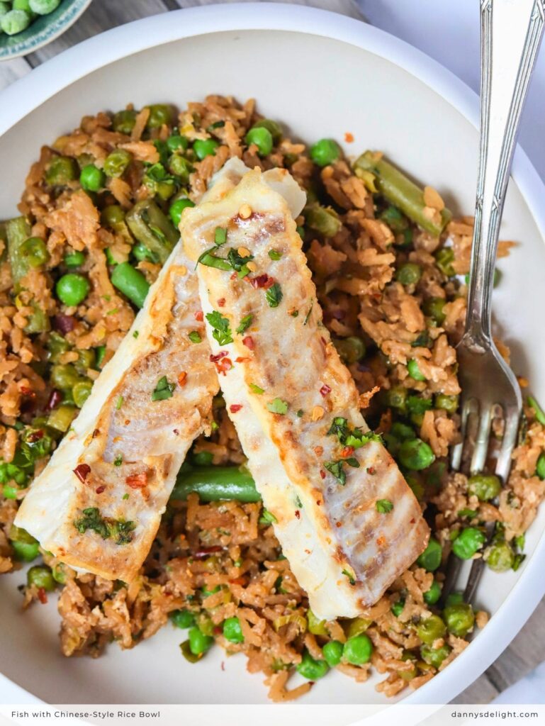 Fish with Chinese-Style Rice Bowl
