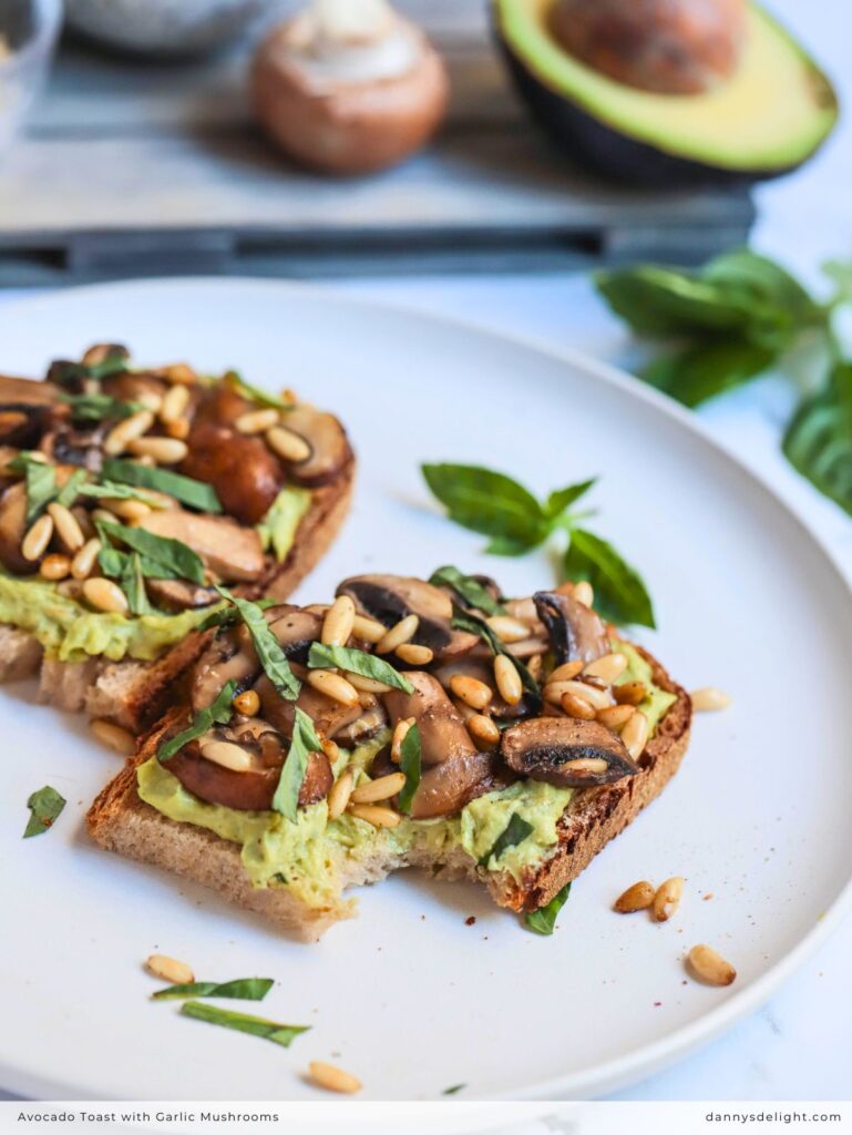 Avocado Toast with Garlic Mushrooms