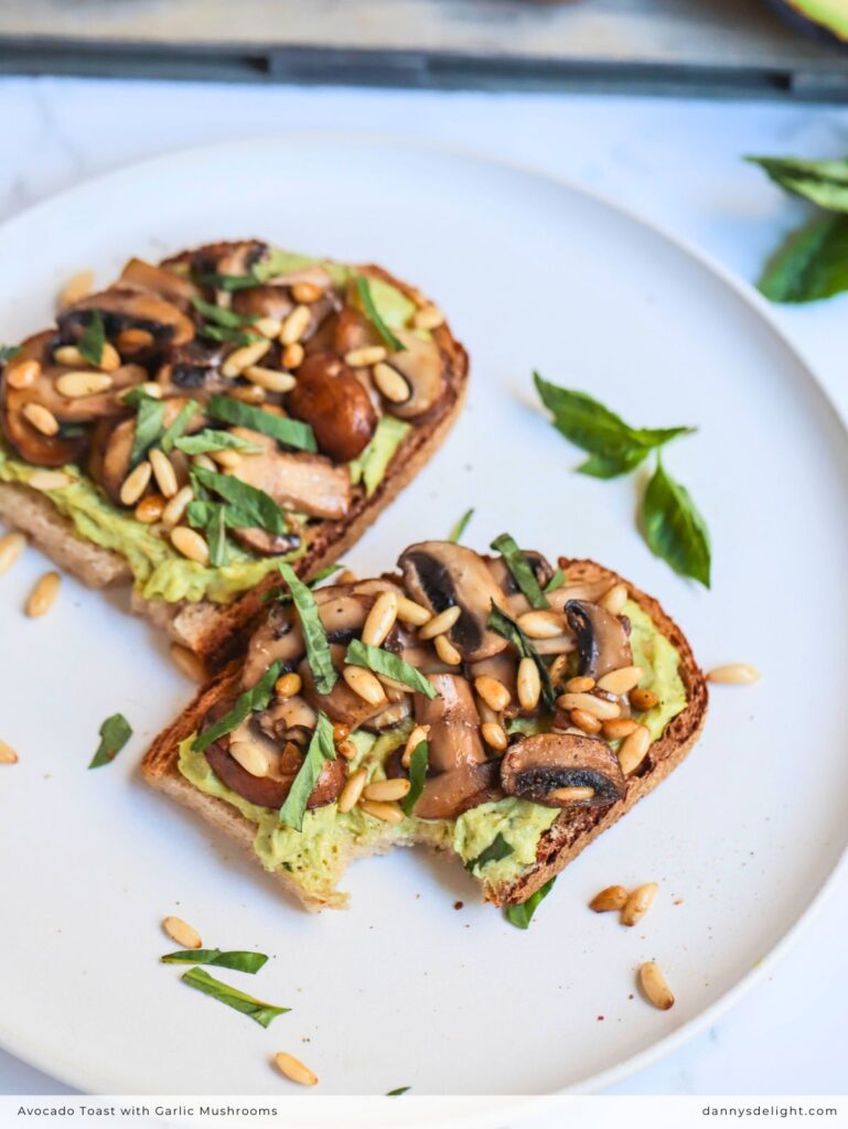 Avocado Toast with Garlic Mushrooms