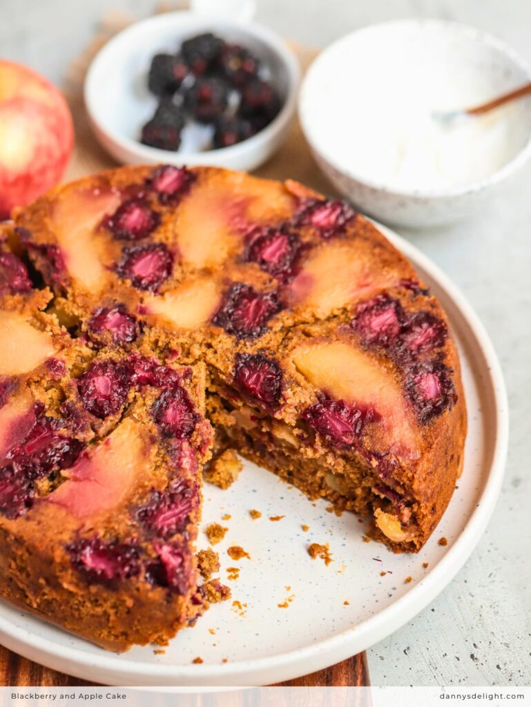 Blackberry and Apple Cake