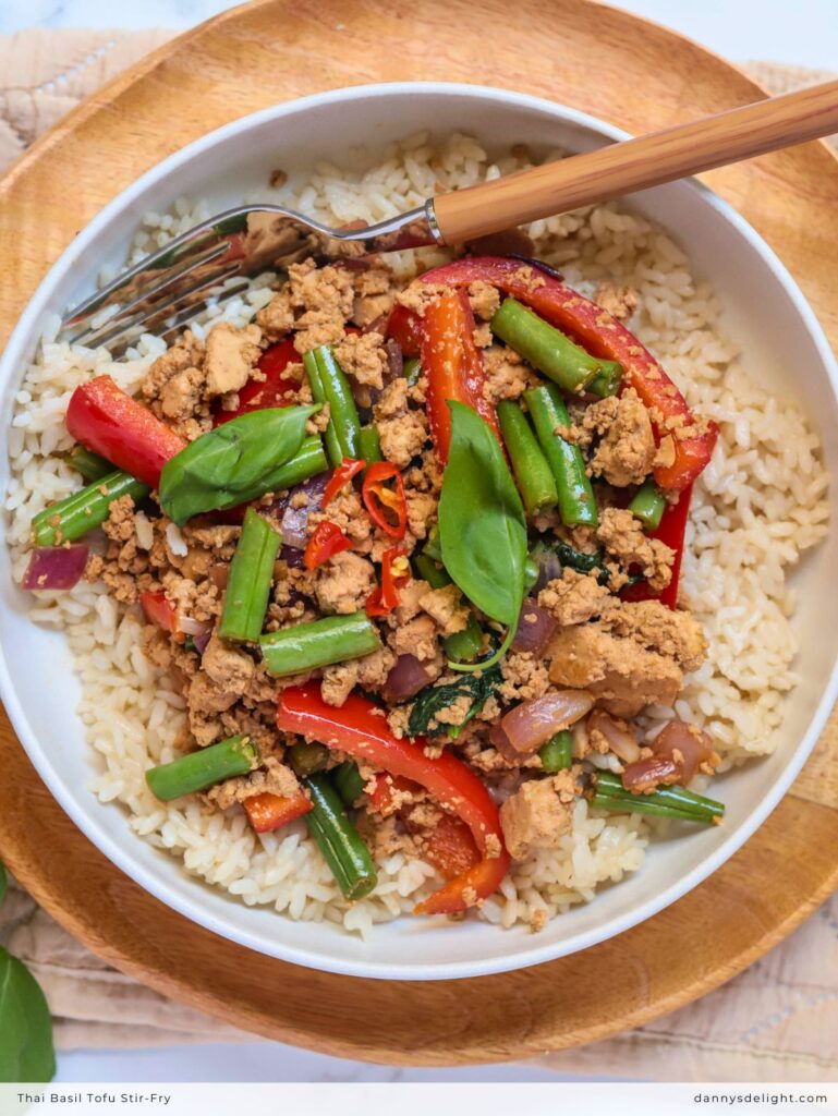 Thai Basil Tofu Stir-Fry