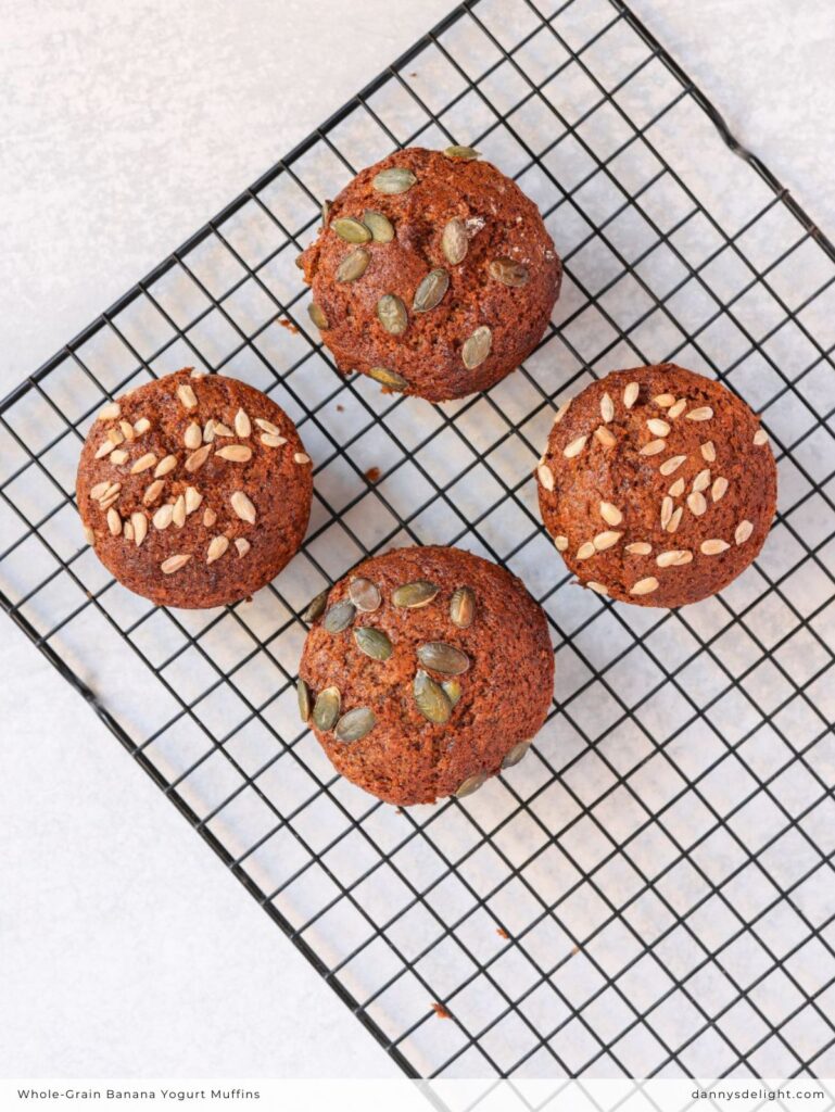 Whole-Grain Banana Yogurt Muffins