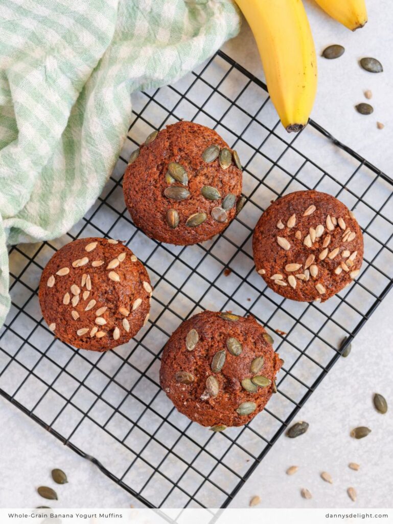 Whole-Grain Banana Yogurt Muffins