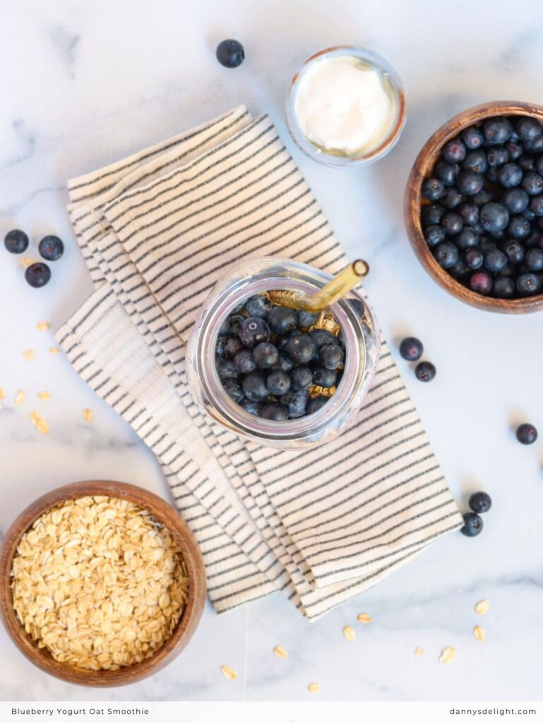 Blueberry Yogurt Oat Smoothie