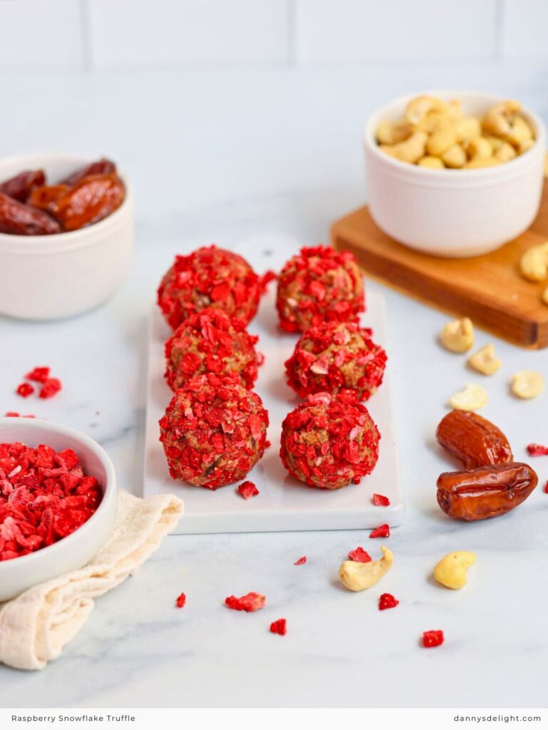 Raspberry Snowflake Truffle