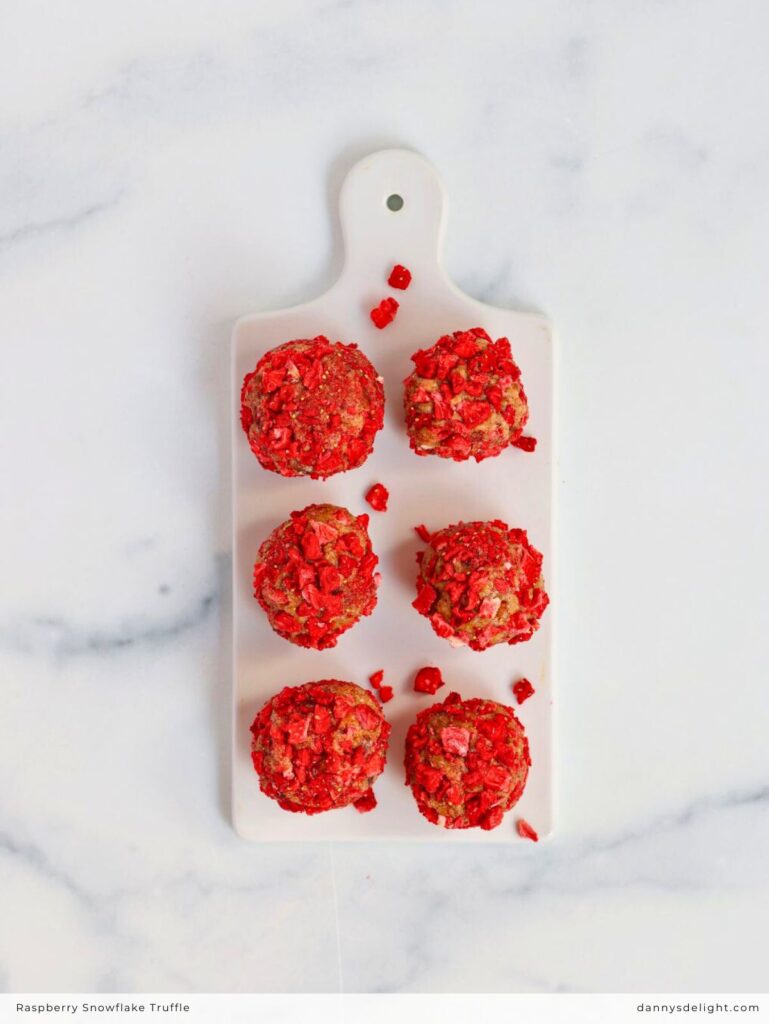 Raspberry Snowflake Truffle