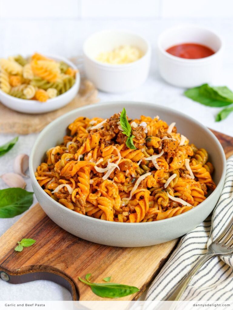 Garlic and Beef Pasta