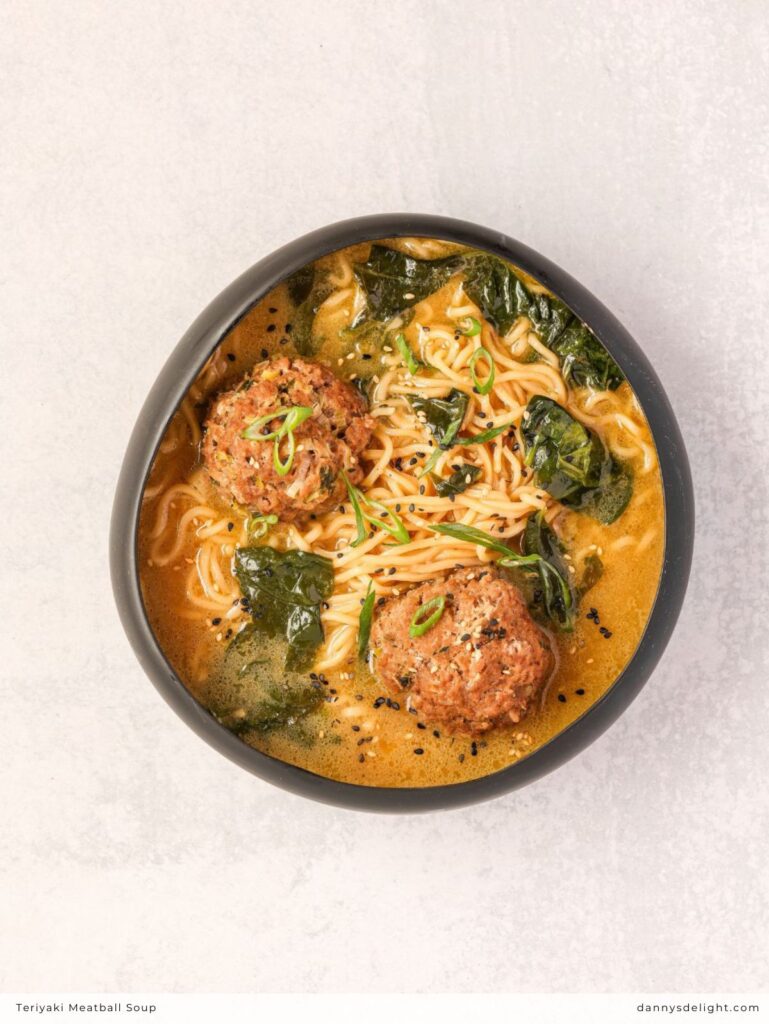Teriyaki Meatball Soup
