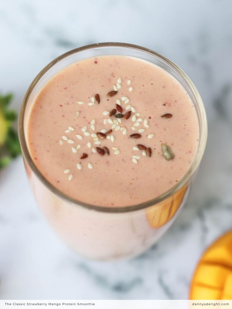Classic Strawberry Mango Protein Smoothie
