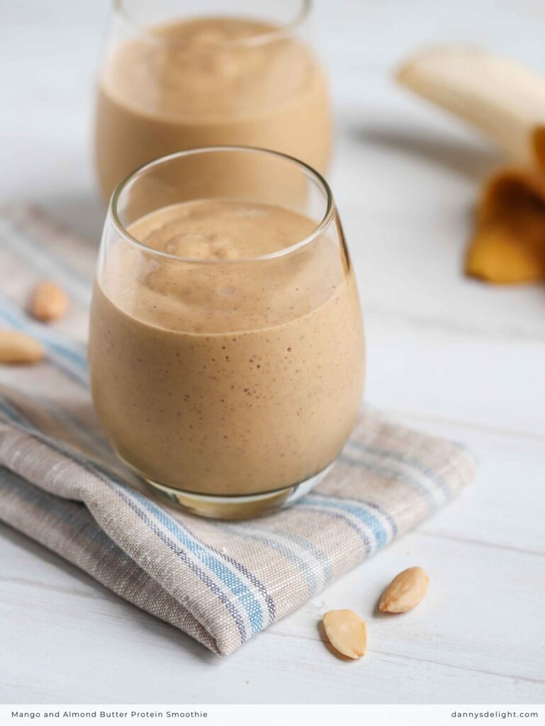 Mango and Almond Butter Protein Smoothie