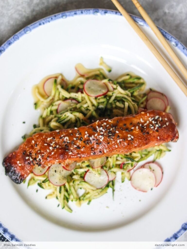 Miso Salmon Zoodles