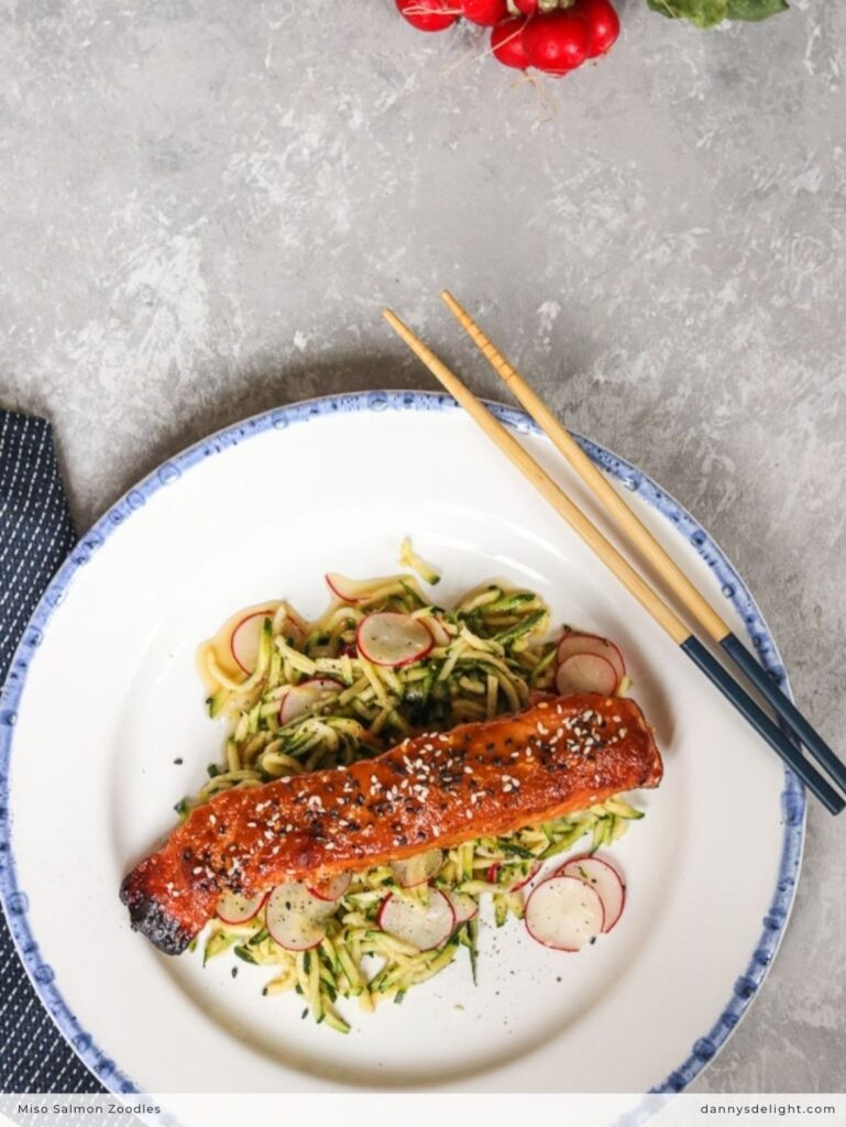Miso Salmon Zoodles