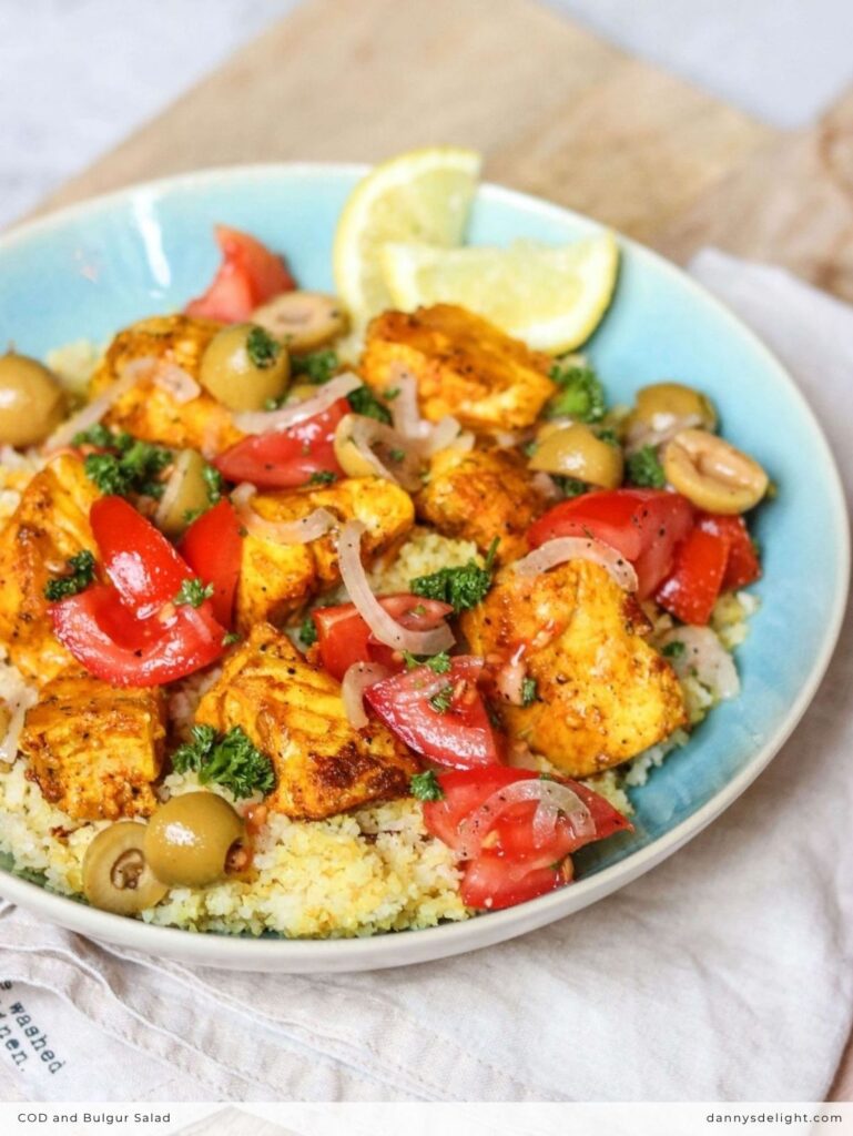 COD and Bulgur Salad