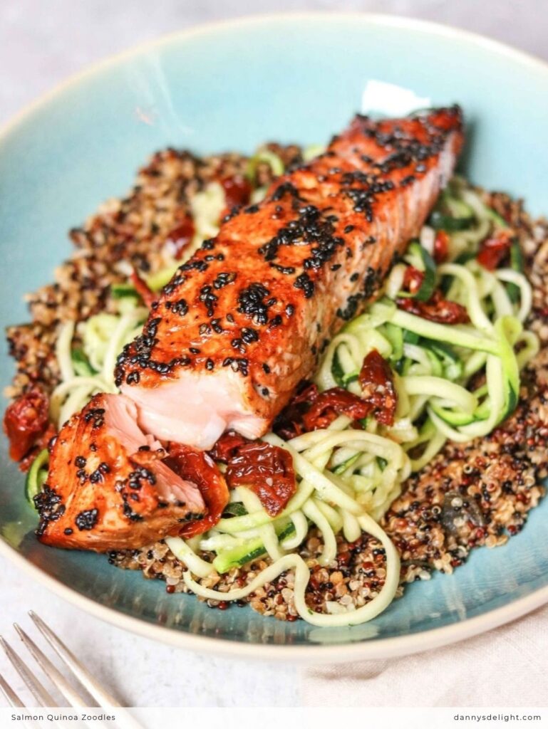 Salmon Quinoa Zoodles