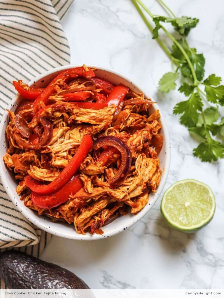 Slow Cooker Chicken Fajita Filling