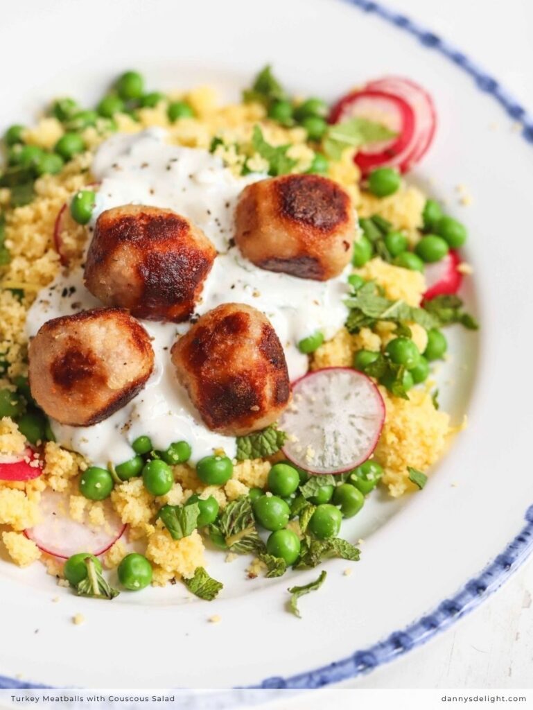 Turkey Meatballs with Couscous Salad