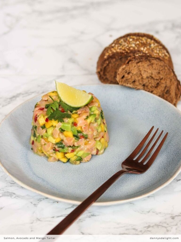 Salmon, Avocado and Mango Tartar