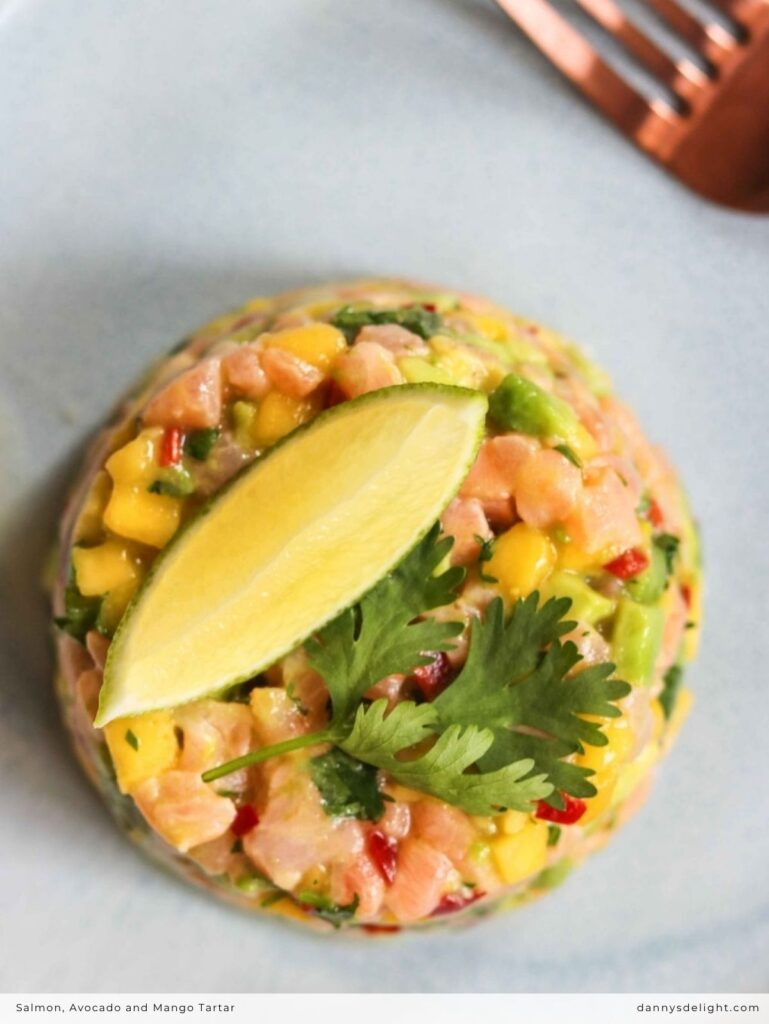 Salmon, Avocado and Mango Tartar