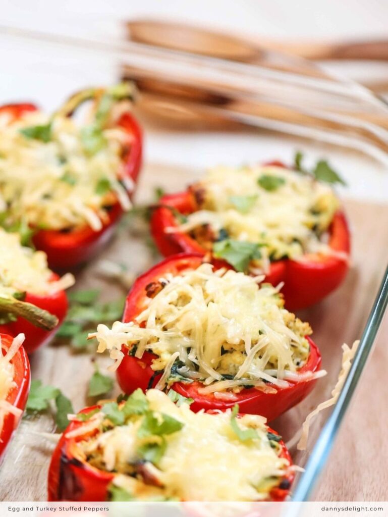 Egg and Turkey Stuffed Peppers